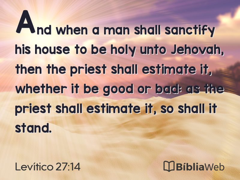 Levítico 27:14 em imagem para compartilhar