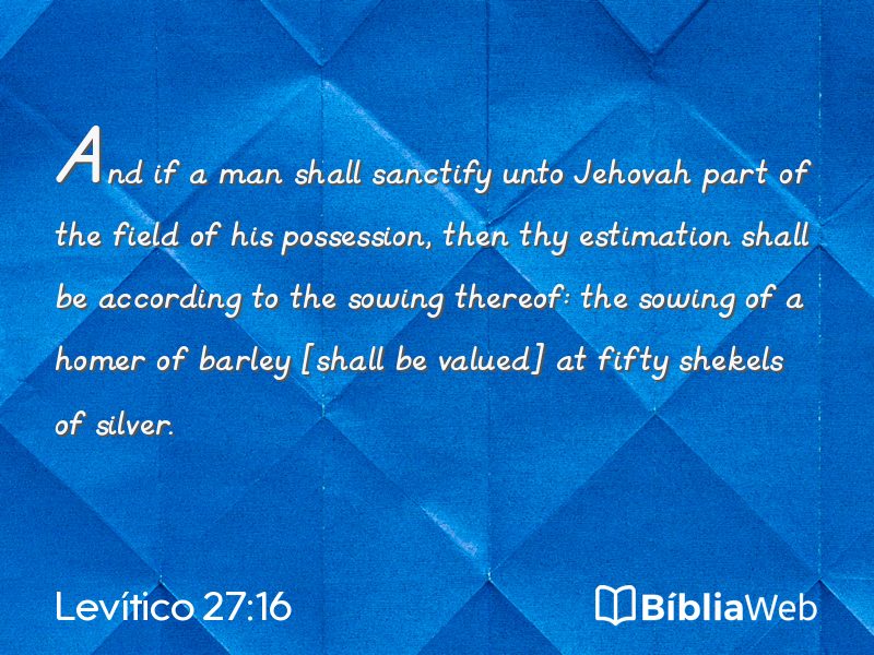 Levítico 27:16 em imagem para compartilhar