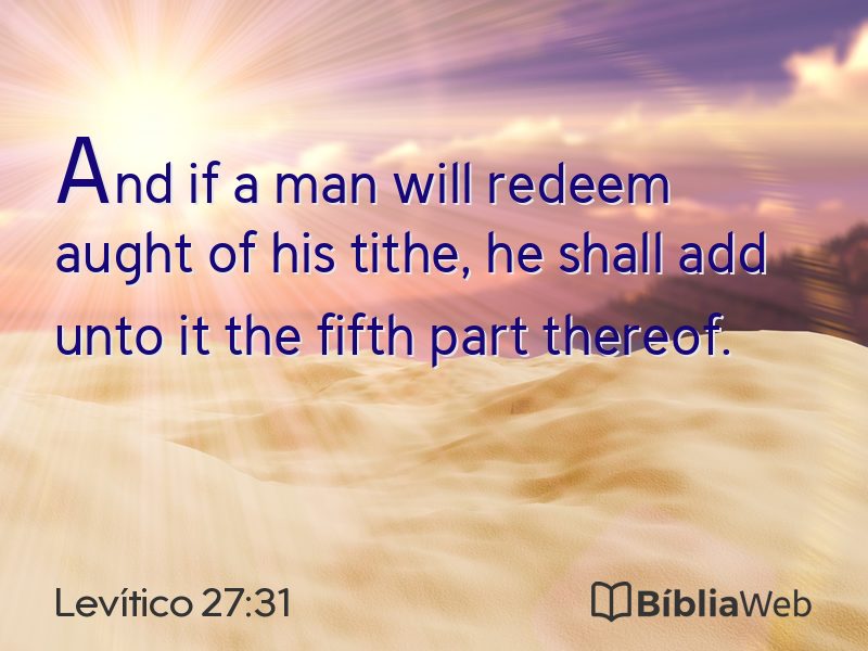 Levítico 27:31 em imagem para compartilhar