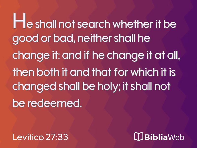 Levítico 27:33 em imagem para compartilhar
