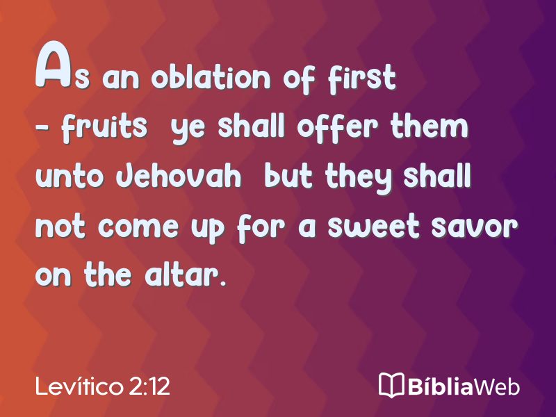 Levítico 2:12 em imagem para compartilhar