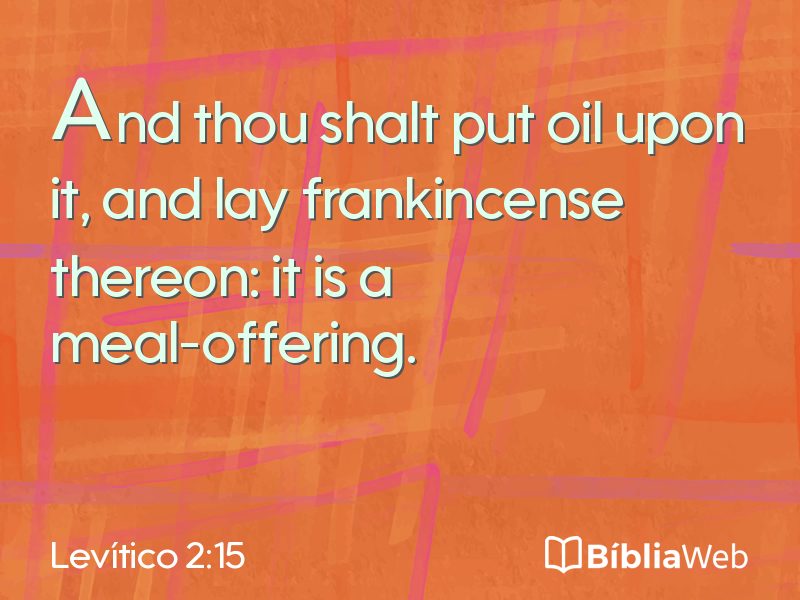 Levítico 2:15 em imagem para compartilhar