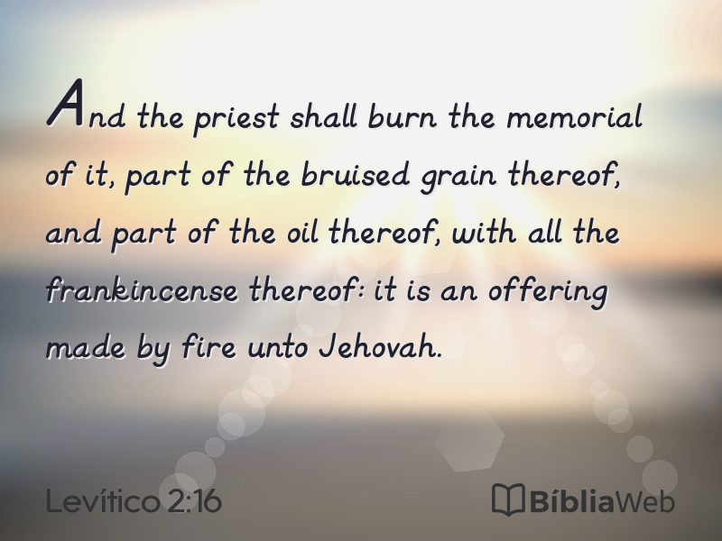 Levítico 2:16 em imagem para compartilhar