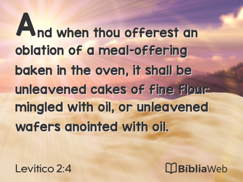 Levítico 2:4 em imagem para compartilhar