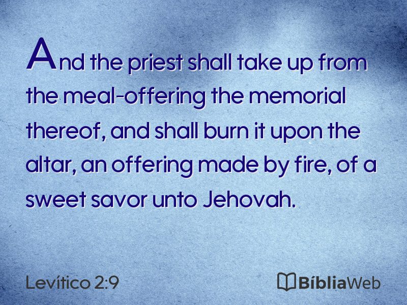 Levítico 2:9 em imagem para compartilhar