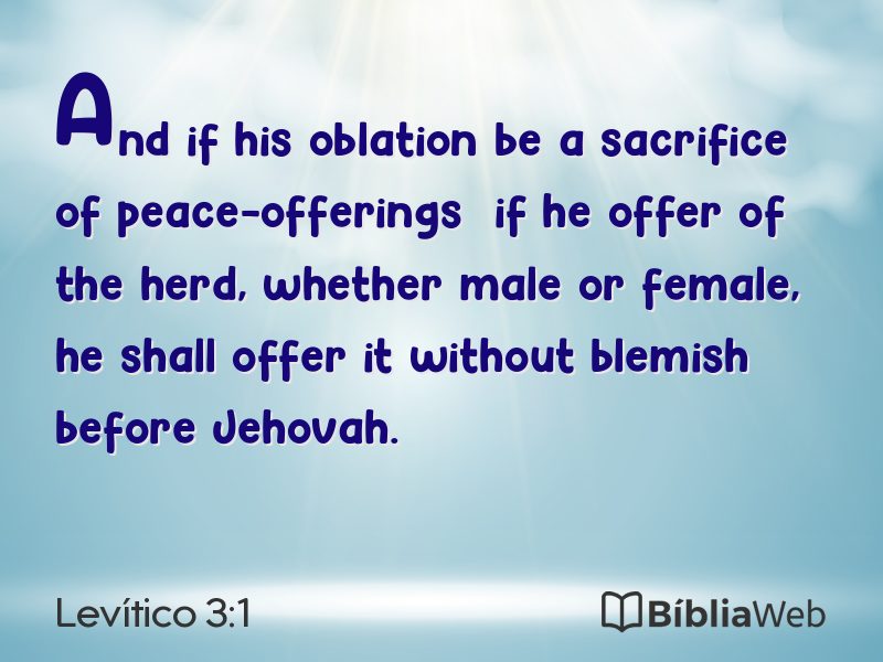 Levítico 3:1 em imagem para compartilhar