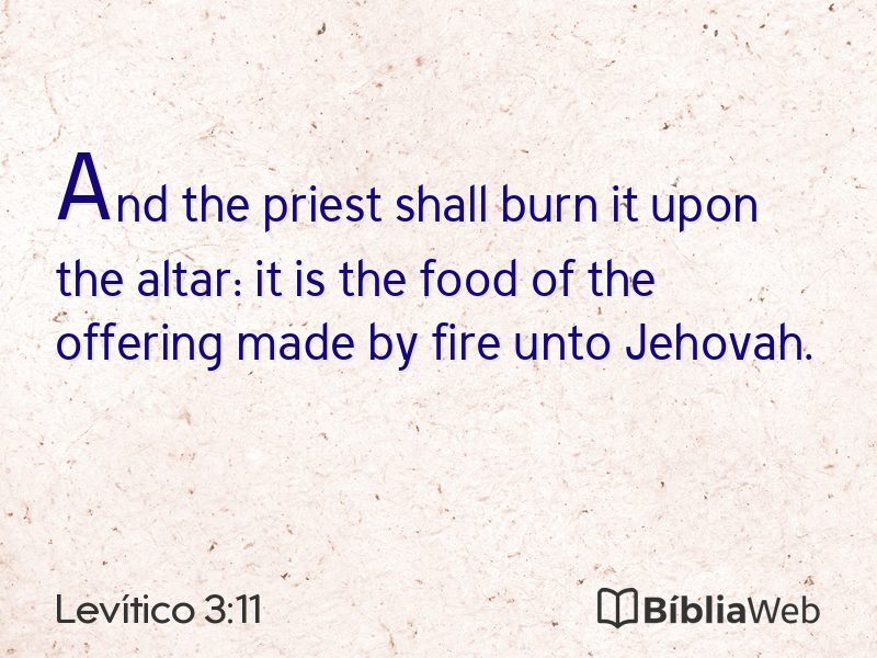 Levítico 3:11 em imagem para compartilhar