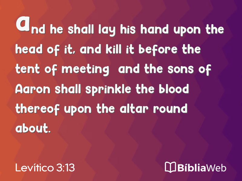 Levítico 3:13 em imagem para compartilhar