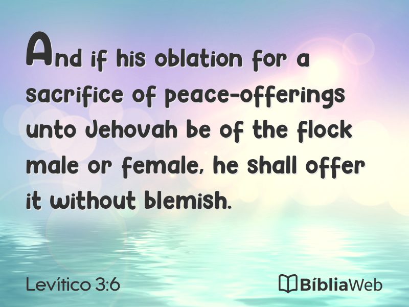 Levítico 3:6 em imagem para compartilhar