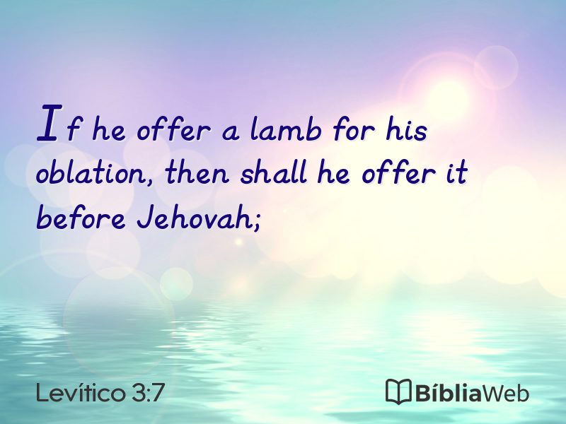 Levítico 3:7 em imagem para compartilhar