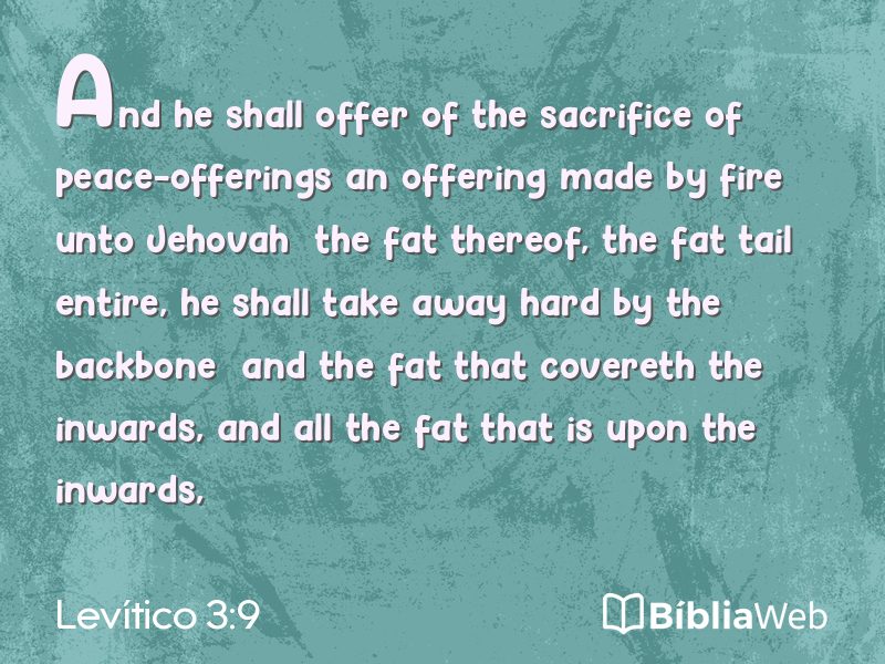 Levítico 3:9 em imagem para compartilhar