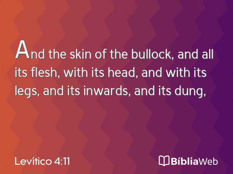 Levítico 4:11 em imagem para compartilhar