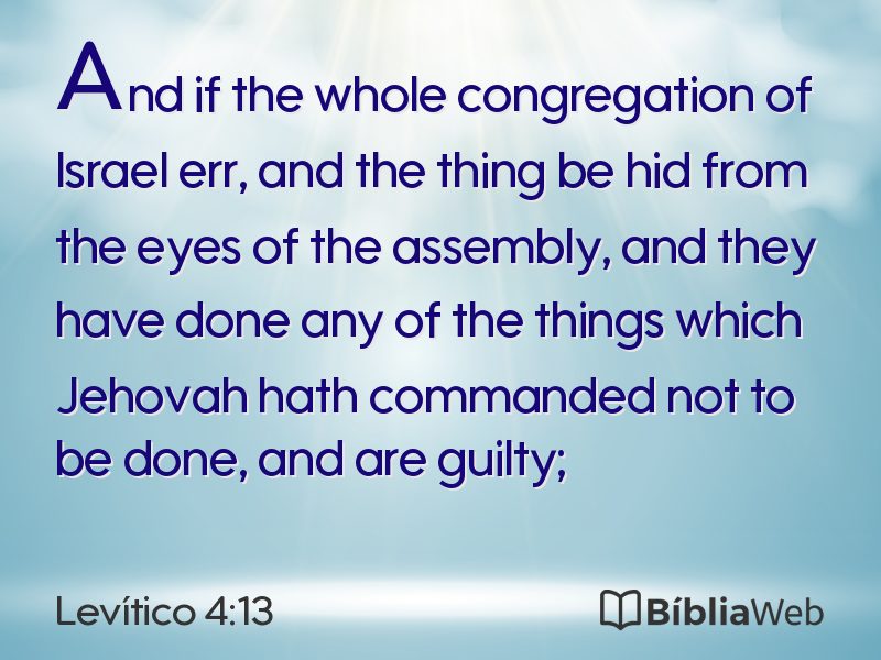 Levítico 4:13 em imagem para compartilhar