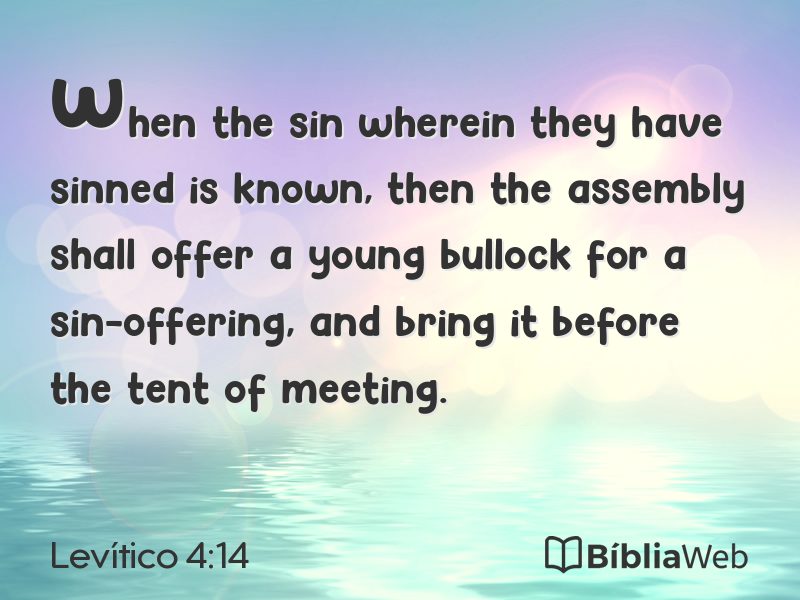 Levítico 4:14 em imagem para compartilhar