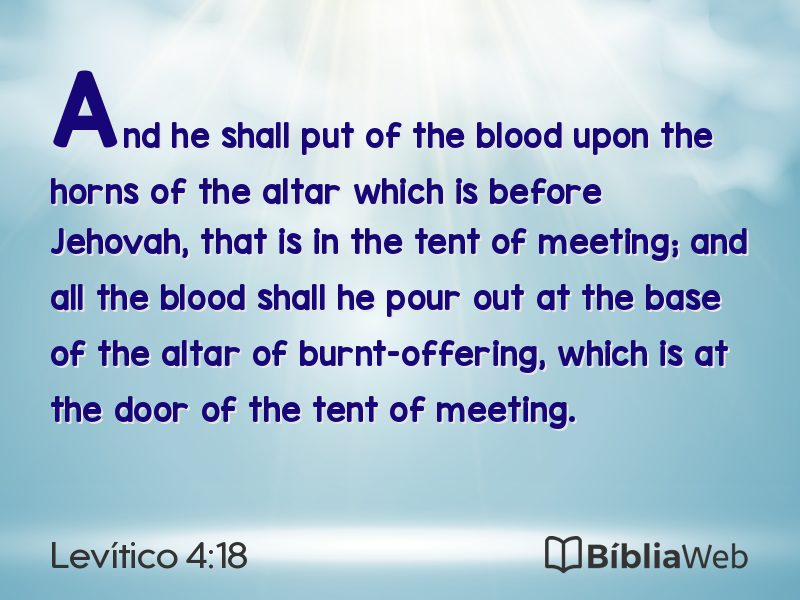 Levítico 4:18 em imagem para compartilhar