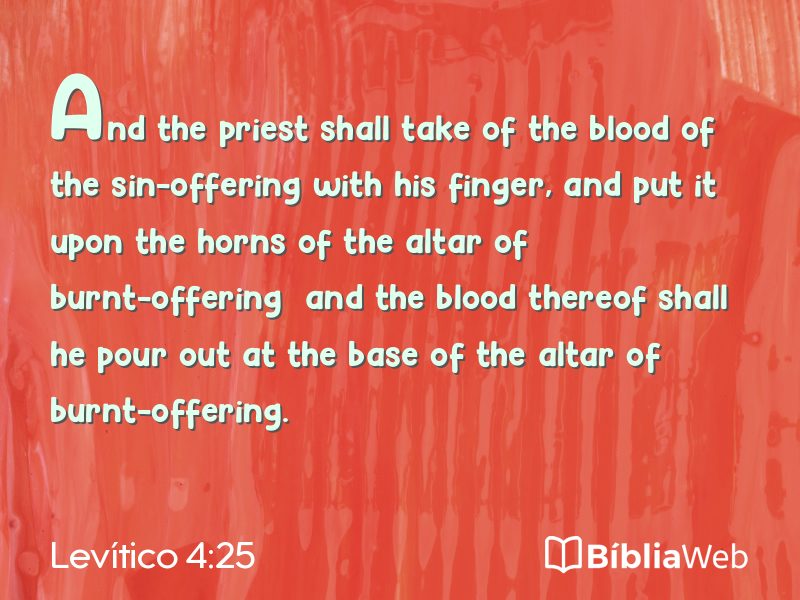 Levítico 4:25 em imagem para compartilhar