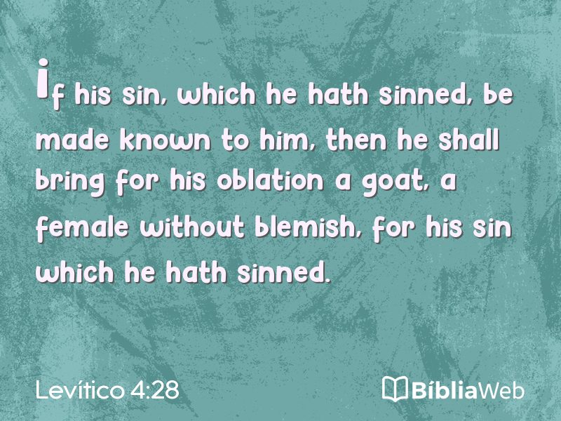 Levítico 4:28 em imagem para compartilhar