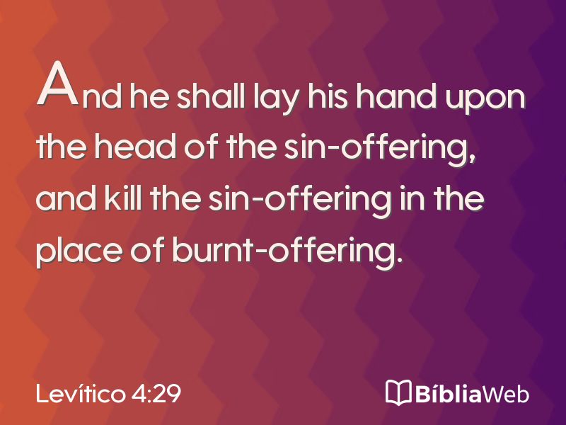 Levítico 4:29 em imagem para compartilhar