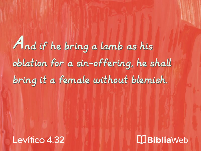 Levítico 4:32 em imagem para compartilhar