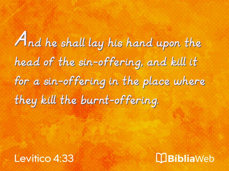 Levítico 4:33 em imagem para compartilhar