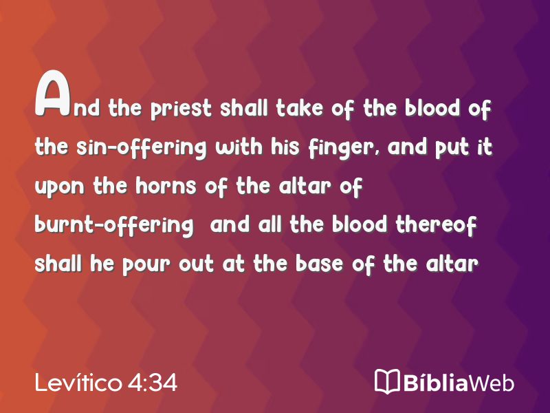 Levítico 4:34 em imagem para compartilhar