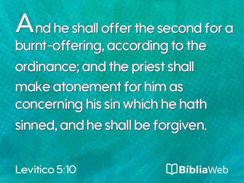 Levítico 5:10 em imagem para compartilhar