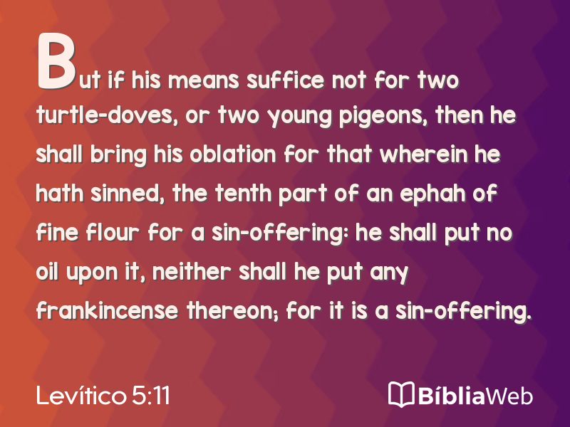 Levítico 5:11 em imagem para compartilhar