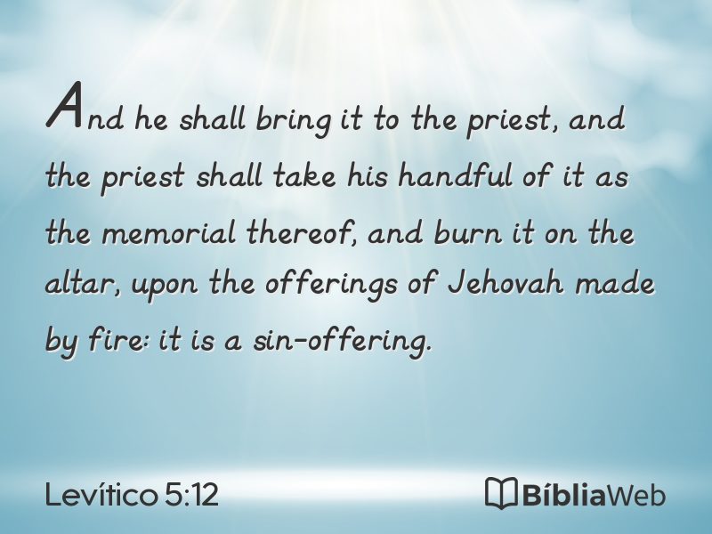 Levítico 5:12 em imagem para compartilhar