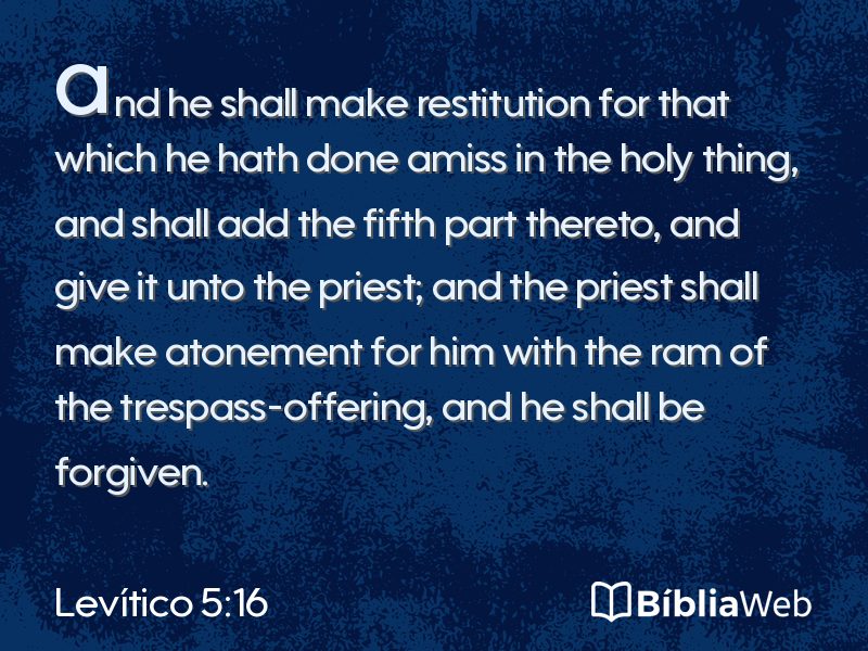 Levítico 5:16 em imagem para compartilhar