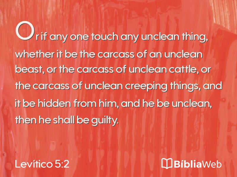 Levítico 5:2 em imagem para compartilhar