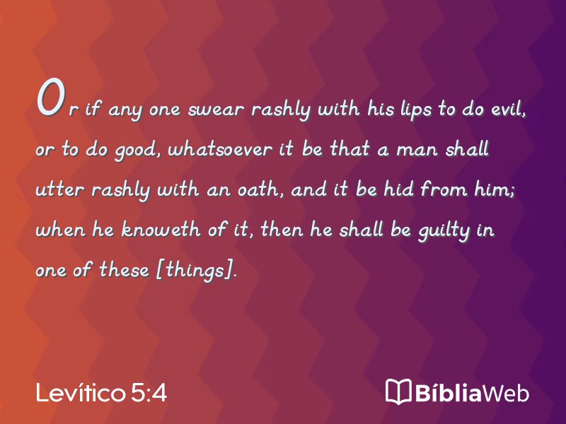 Levítico 5:4 em imagem para compartilhar