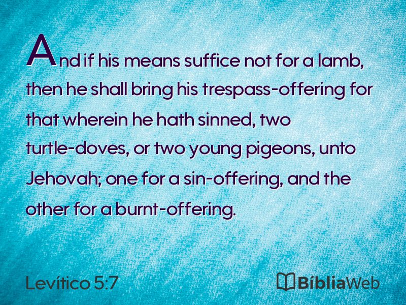 Levítico 5:7 em imagem para compartilhar