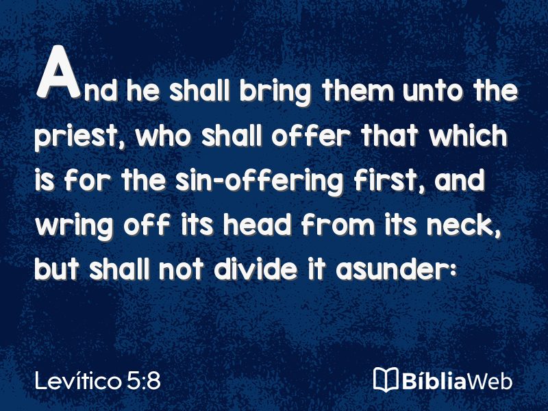 Levítico 5:8 em imagem para compartilhar