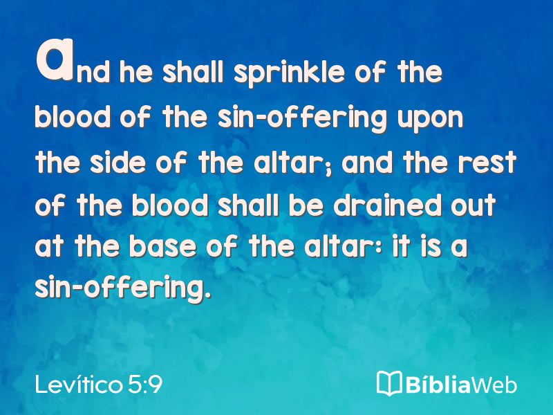Levítico 5:9 em imagem para compartilhar