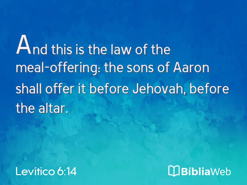 Levítico 6:14 em imagem para compartilhar