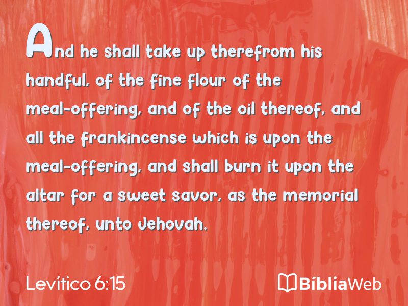 Levítico 6:15 em imagem para compartilhar