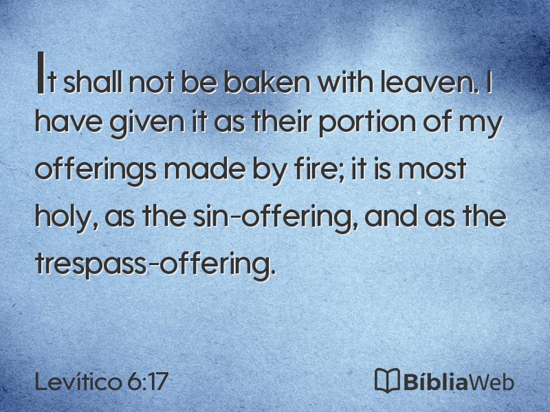 Levítico 6:17 em imagem para compartilhar