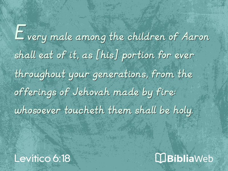 Levítico 6:18 em imagem para compartilhar