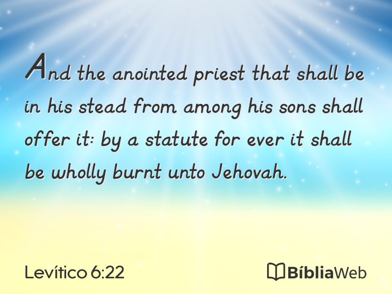 Levítico 6:22 em imagem para compartilhar