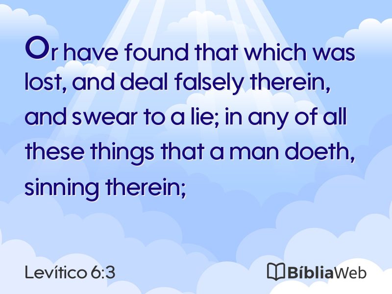 Levítico 6:3 em imagem para compartilhar