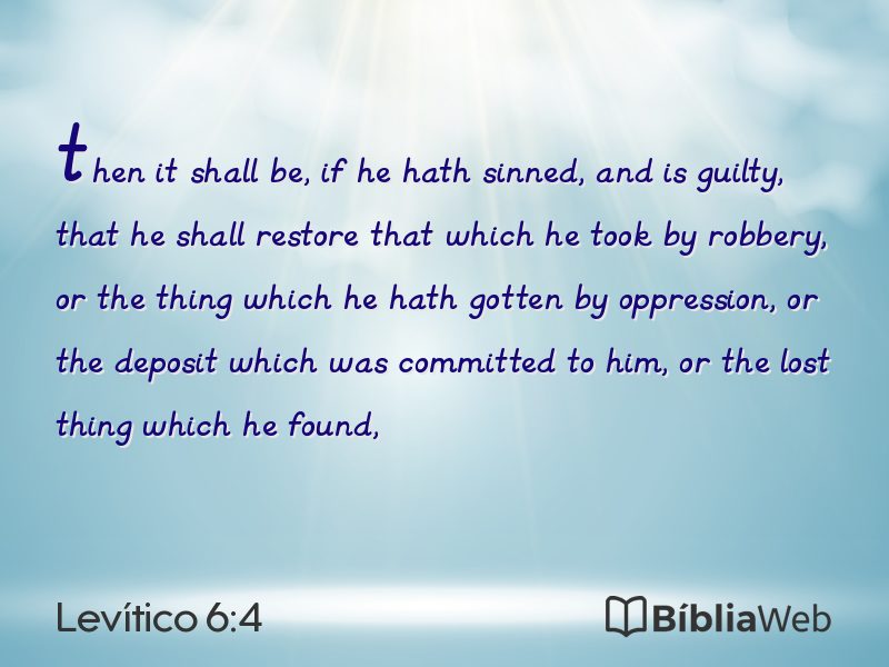 Levítico 6:4 em imagem para compartilhar