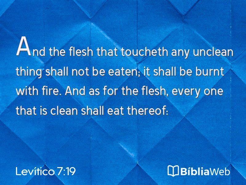 Levítico 7:19 em imagem para compartilhar