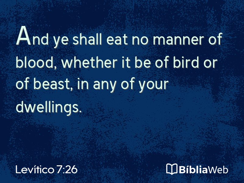 Levítico 7:26 em imagem para compartilhar