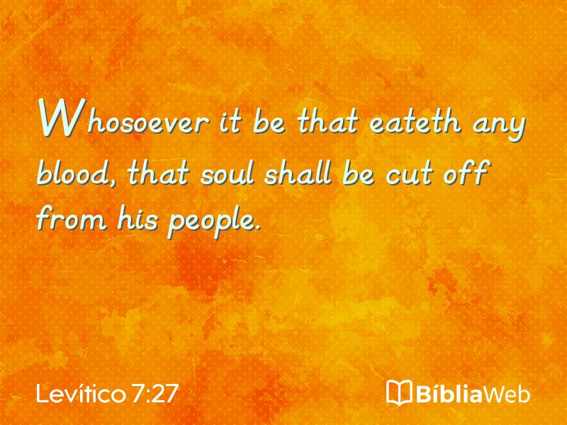 Levítico 7:27 em imagem para compartilhar
