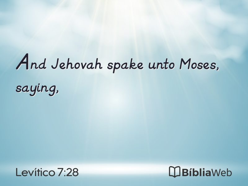 Levítico 7:28 em imagem para compartilhar