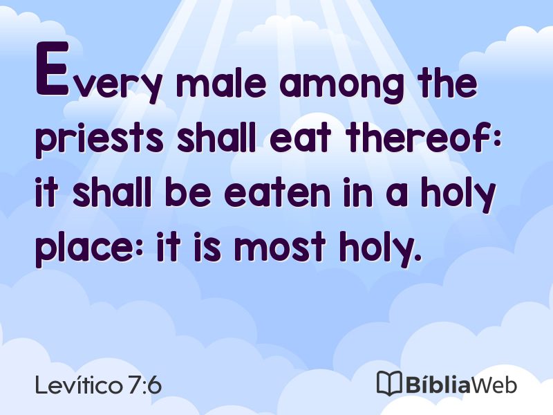 Levítico 7:6 em imagem para compartilhar