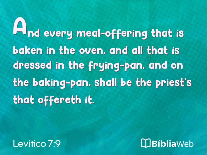 Levítico 7:9 em imagem para compartilhar