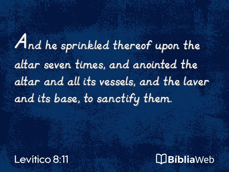 Levítico 8:11 em imagem para compartilhar