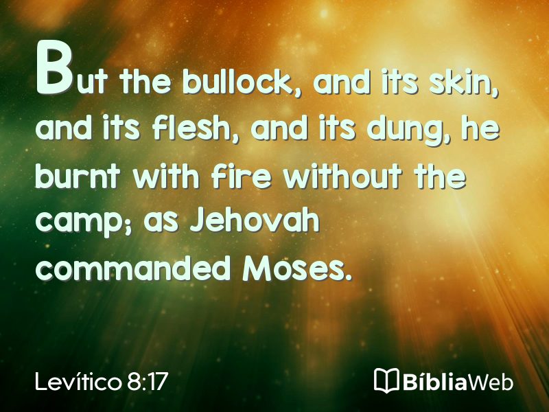 Levítico 8:17 em imagem para compartilhar