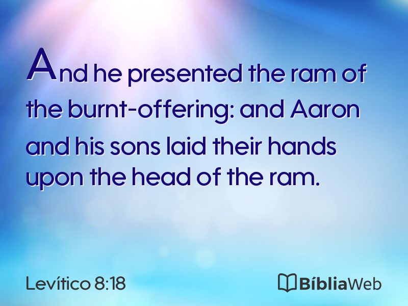 Levítico 8:18 em imagem para compartilhar